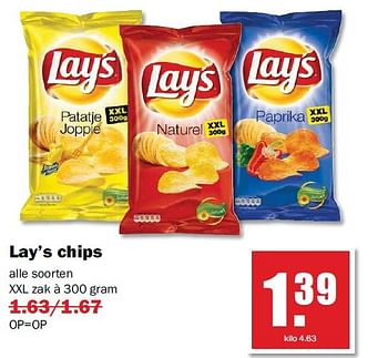 Aanbiedingen Lay`s chips - Lay's - Geldig van 21/07/2014 tot 26/07/2014 bij MCD Supermarkten