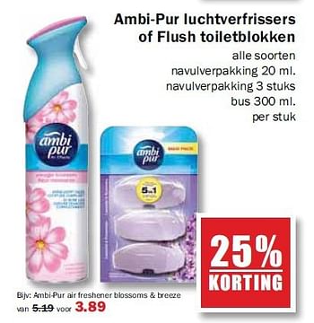 Aanbiedingen Ambi-pur luchtverfrissers of flush toiletblokken - Ambi Pur - Geldig van 21/07/2014 tot 26/07/2014 bij MCD Supermarkten
