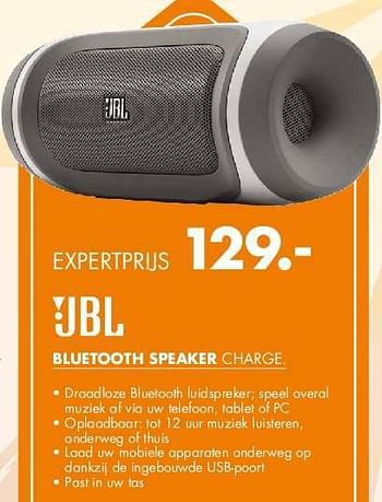 Aanbiedingen Ubl bluetooth speaker charge - UBL - Geldig van 21/07/2014 tot 27/07/2014 bij Expert