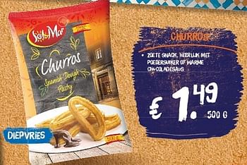 Aanbiedingen Churros zoete snack, heerlijk met poedersuiker of warme chocoladesaus - Sol &amp; Mar - Geldig van 21/07/2014 tot 27/07/2014 bij Lidl