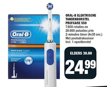 Aanbiedingen Oral-b elektrisch tandenborstel profcare - Oral-B - Geldig van 21/07/2014 tot 03/08/2014 bij Big Bazar