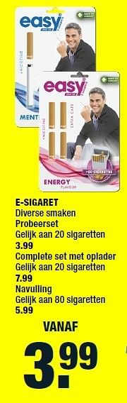 Aanbiedingen E-sigaret - Huismerk - Big Bazar - Geldig van 21/07/2014 tot 03/08/2014 bij Big Bazar