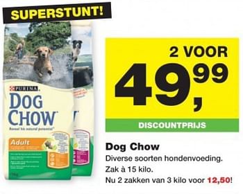 Aanbiedingen Dog chow diverse soorten hondenvoeding - Dog Chow - Geldig van 21/07/2014 tot 03/08/2014 bij Jumper