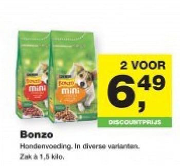 Aanbiedingen Bonzo hondenvoeding - Bonzo - Geldig van 21/07/2014 tot 03/08/2014 bij Jumper