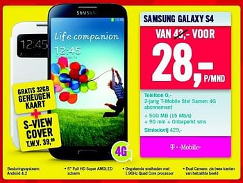 Aanbiedingen Samsung galaxy s4 - Samsung - Geldig van 21/07/2014 tot 27/07/2014 bij The Phone House