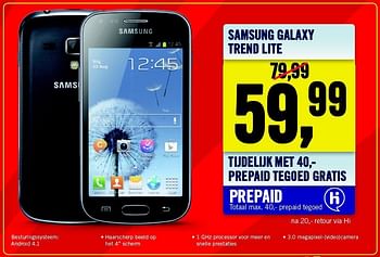Aanbiedingen Samsung galaxy trend lite - Samsung - Geldig van 21/07/2014 tot 27/07/2014 bij The Phone House