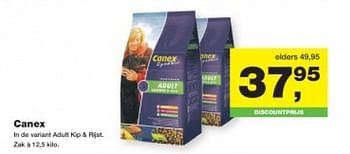 Aanbiedingen Canex adult kip en rijst - Canex - Geldig van 21/07/2014 tot 03/08/2014 bij Jumper