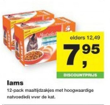 Aanbiedingen Iams 12-pack maaltijdzakjes - IAMS - Geldig van 21/07/2014 tot 03/08/2014 bij Jumper