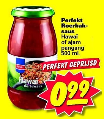 Aanbiedingen Perfekt roerbaksaus hawaï of ajam pangang - Perfekt - Geldig van 21/07/2014 tot 27/07/2014 bij Nettorama