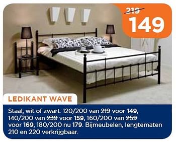 Aanbiedingen Ledikant wave - Huismerk - TotaalBed - Geldig van 21/07/2014 tot 03/08/2014 bij TotaalBed