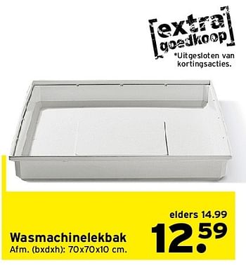 Aanbiedingen Wasmachinelekbak - Huismerk - Gamma - Geldig van 21/07/2014 tot 27/07/2014 bij Gamma
