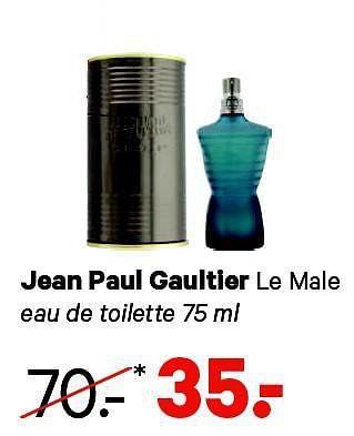 Aanbiedingen Jean paul gaultier le male - Jean Paul Gaultier - Geldig van 21/07/2014 tot 03/08/2014 bij Etos