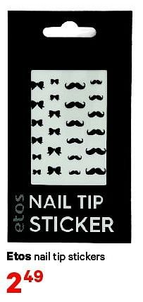 Aanbiedingen Etos nail tip stickers - Huismerk - Etos - Geldig van 21/07/2014 tot 03/08/2014 bij Etos
