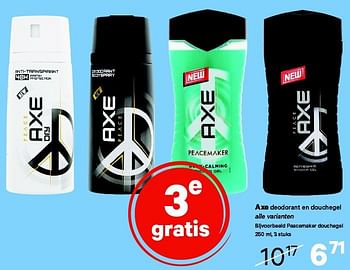 Aanbiedingen Axe deodorant en douchegel - Axe - Geldig van 21/07/2014 tot 03/08/2014 bij Etos