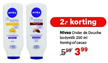 Aanbiedingen Nivea onder de douche bodymilk - Nivea - Geldig van 21/07/2014 tot 03/08/2014 bij Etos
