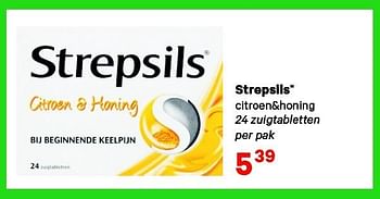 Aanbiedingen Strepsils citroen+honing 24 zuigtabletten - Strepsils - Geldig van 21/07/2014 tot 03/08/2014 bij Etos