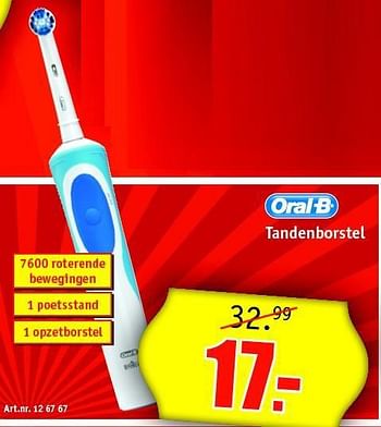 Aanbiedingen Tandenborstel - Oral-B - Geldig van 21/07/2014 tot 03/08/2014 bij Kijkshop