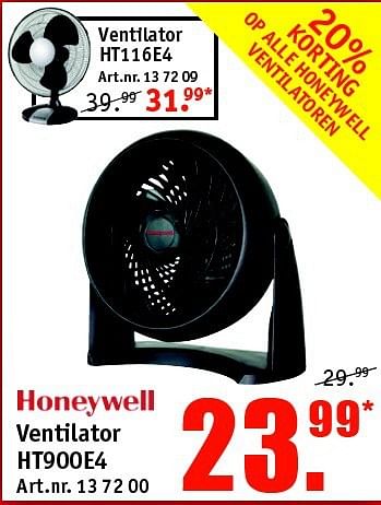 Aanbiedingen Honeywell ventilator ht900e4 - Honeywell - Geldig van 21/07/2014 tot 03/08/2014 bij Kijkshop