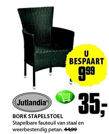Aanbiedingen Bork stapelstoel - Jutlandia - Geldig van 21/07/2014 tot 03/08/2014 bij Jysk