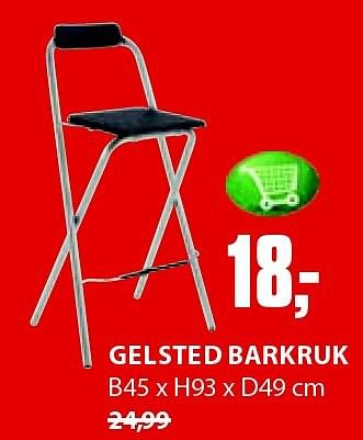 Aanbiedingen Gelsted barkruk - Huismerk - Jysk - Geldig van 21/07/2014 tot 03/08/2014 bij Jysk