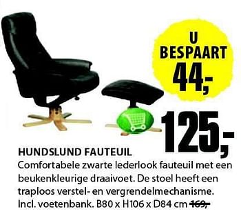 Aanbiedingen Hundslund fauteuil - Huismerk - Jysk - Geldig van 21/07/2014 tot 03/08/2014 bij Jysk