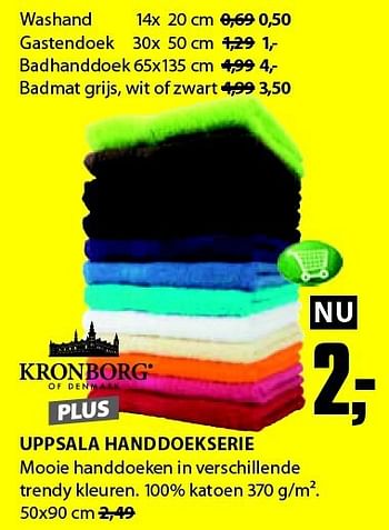 Aanbiedingen Uppsala handdoekserie - Kronborg - Geldig van 21/07/2014 tot 03/08/2014 bij Jysk