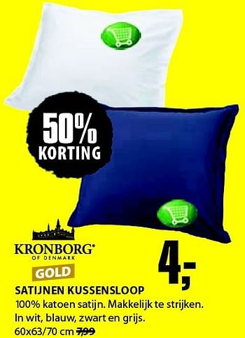 Aanbiedingen Satijnen kussensloop - Kronborg - Geldig van 21/07/2014 tot 03/08/2014 bij Jysk