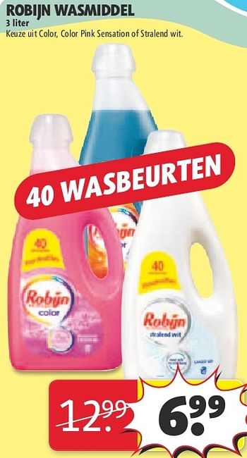 Aanbiedingen Robijn wasmiddel - Robijn - Geldig van 22/07/2014 tot 03/08/2014 bij Kruidvat