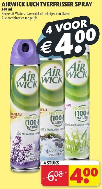 Aanbiedingen Airwick luchtverfrisser spray - Airwick - Geldig van 22/07/2014 tot 03/08/2014 bij Kruidvat