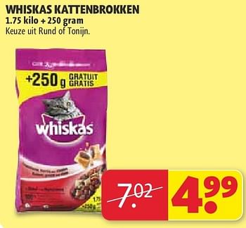 Aanbiedingen Whiskas kattenbrokken - Whiskas - Geldig van 22/07/2014 tot 03/08/2014 bij Kruidvat