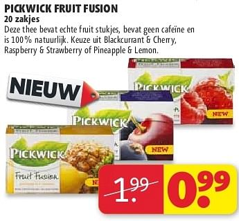 Aanbiedingen Pickwick fruit fusion - Pickwick - Geldig van 22/07/2014 tot 03/08/2014 bij Kruidvat