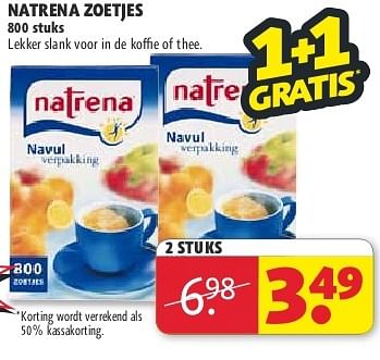 Aanbiedingen Natrena zoetjes - Natrena - Geldig van 22/07/2014 tot 03/08/2014 bij Kruidvat