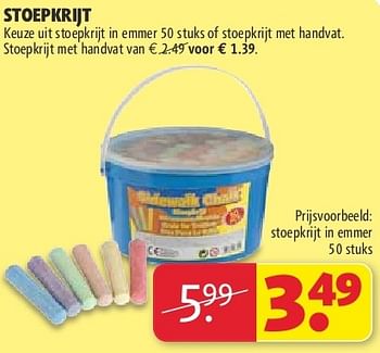 Aanbiedingen Stoepkrijt - Huismerk - Kruidvat - Geldig van 22/07/2014 tot 03/08/2014 bij Kruidvat