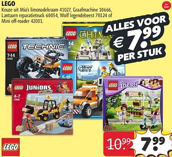 Aanbiedingen Lego keuze uitmia`s limonadekraam41027 - Lego - Geldig van 22/07/2014 tot 03/08/2014 bij Kruidvat