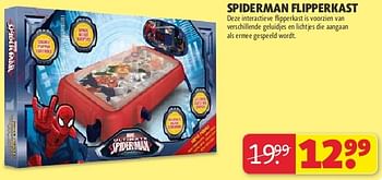 Aanbiedingen Spiderman flipperkast - Spider-man - Geldig van 22/07/2014 tot 03/08/2014 bij Kruidvat