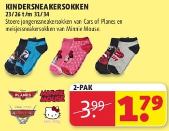 Aanbiedingen Kindersneakersokken - Cars - Geldig van 22/07/2014 tot 03/08/2014 bij Kruidvat