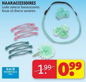 Aanbiedingen Haaraccessoires - Hair Essentials - Geldig van 22/07/2014 tot 03/08/2014 bij Kruidvat