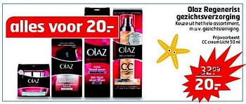 Aanbiedingen Olaz regenerist gezichtsverzorging - Olaz - Geldig van 22/07/2014 tot 27/07/2014 bij Trekpleister