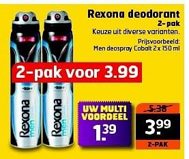Aanbiedingen Rexona deodorant - Rexona - Geldig van 22/07/2014 tot 27/07/2014 bij Trekpleister