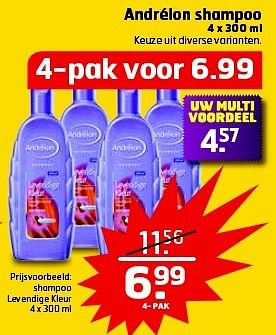Aanbiedingen Andrélon shampoo - Prodent - Geldig van 22/07/2014 tot 27/07/2014 bij Trekpleister