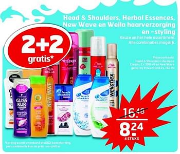 Aanbiedingen Head + shoulders shampoo - Head &amp; Shoulders - Geldig van 22/07/2014 tot 27/07/2014 bij Trekpleister