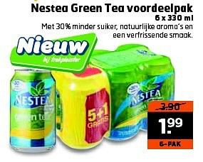 Aanbiedingen Nestea green tea voordeelpak - Nestea - Geldig van 22/07/2014 tot 27/07/2014 bij Trekpleister