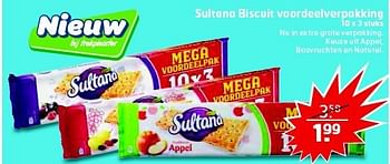 Aanbiedingen Sultana biscuit voordeelverpakking - Sultana - Geldig van 22/07/2014 tot 27/07/2014 bij Trekpleister