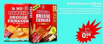 Aanbiedingen Bolletje brosse eierkoek - Bolletje - Geldig van 22/07/2014 tot 27/07/2014 bij Trekpleister