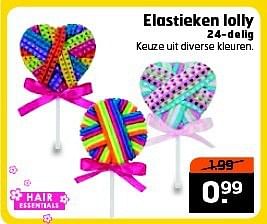 Aanbiedingen Elastieken lolly - Hair Essentials - Geldig van 22/07/2014 tot 27/07/2014 bij Trekpleister