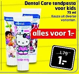 Aanbiedingen Dental care tandpasta voor kids - Dental care - Geldig van 22/07/2014 tot 27/07/2014 bij Trekpleister