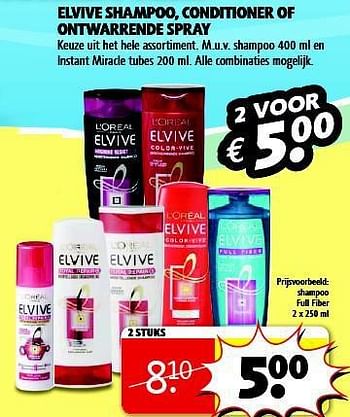 Aanbiedingen Shampoo full fiber - L'Oreal Paris - Geldig van 22/07/2014 tot 03/08/2014 bij Kruidvat
