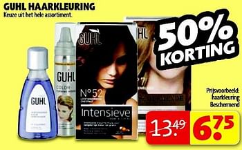 Aanbiedingen Haarkleuring beschermend - Guhl - Geldig van 22/07/2014 tot 03/08/2014 bij Kruidvat