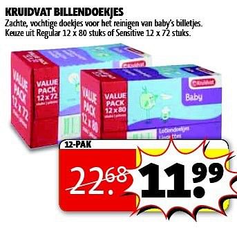 Aanbiedingen Kruidvat billendoekjes - Huismerk - Kruidvat - Geldig van 22/07/2014 tot 03/08/2014 bij Kruidvat
