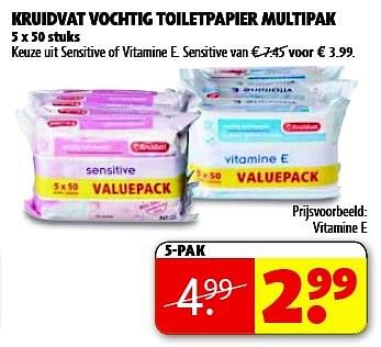 Aanbiedingen Kruidvat vochtig toiletpapier multipak - Huismerk - Kruidvat - Geldig van 22/07/2014 tot 03/08/2014 bij Kruidvat